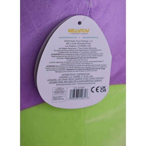 NEW NWT Squishmallows Plush Jackie Tulip Flower Purple Colored 11" - Picture 7 of 7